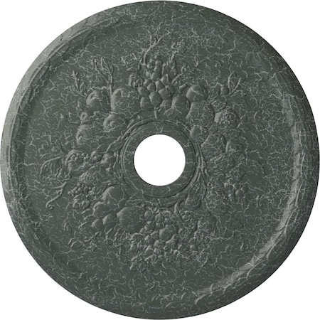 Ekena Millwork Grape Medallion (Canopies up to 3 5/8"), 22 5/8"OD x 3 5/8"ID x 5/8"P, Athenian Green Crackle CM22GRAGC